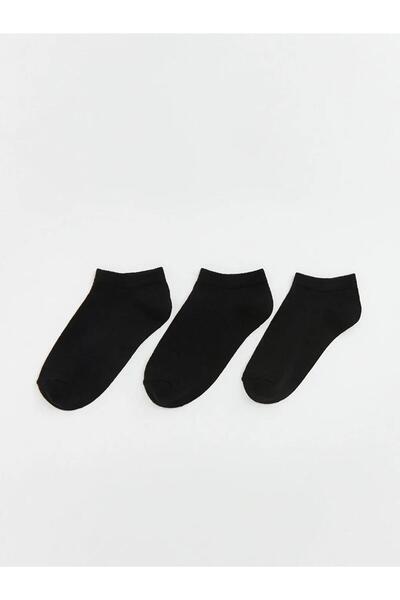 LC Waikiki Black Girls' Booties Socks 3-Pack (S6)