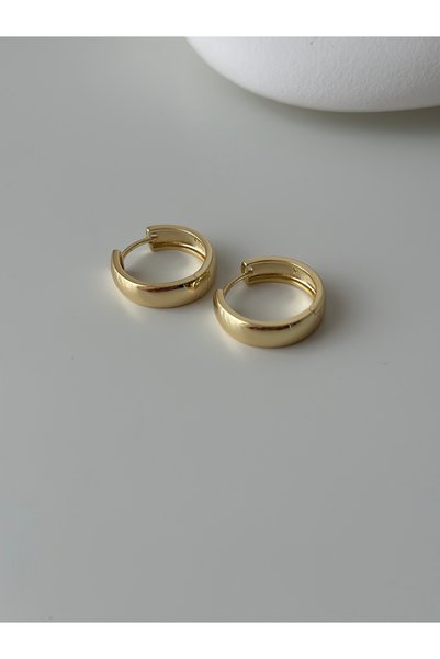 Moss Aksesuar Basic Thick Hoop Earrings