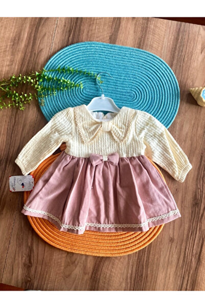 Saye kids fiyonklu kız bebek bayramlık elbise