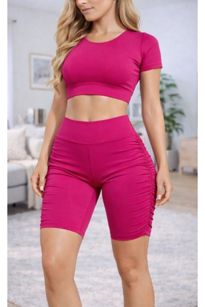 MRDN MODA Ψηλόμεσο κολάν πάνω από το γόνατο με σούρες στα πλαϊνά