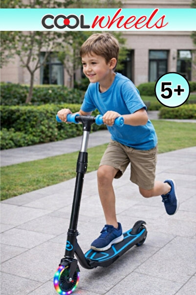 TOHA COOLWHEELS Led Işıklı Neon Scooter 5+ Yaş | 2 Tekerlekli, Ayak Frenli Ço...