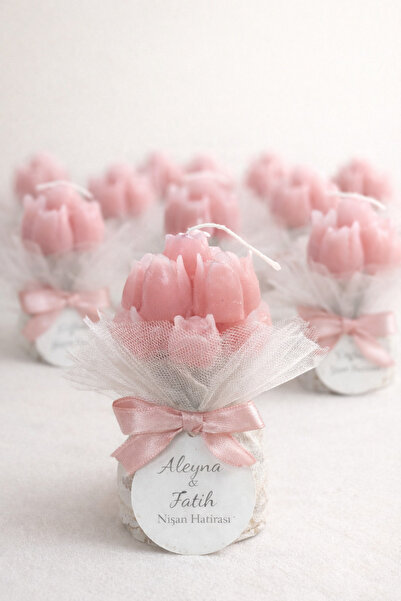 Defne 10 adet tül ve kurdale detaylı Lale buketi söz,nişan,nikah,düğün,yaş gü...