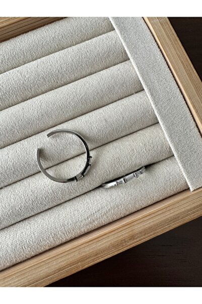 ringbox Silver Color Tiny Stone Thin Ring