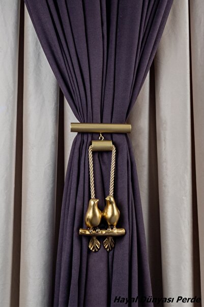 Hayal Dünyası Orta Bağlama Özel Yapım Kuş Orta Bağlama Perde Bağı Braçol Perd...