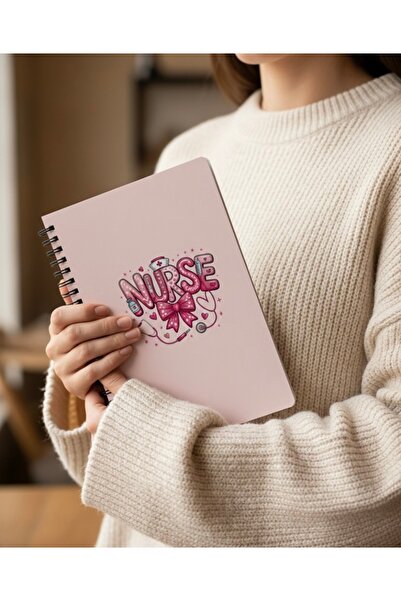 Hemşire Meslek Temalı Kişiye Özel 40 yaprak defter
