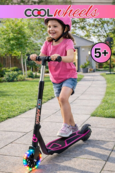 TOHA COOLWHEELS Led Işıklı Neon Scooter 5+ Yaş | 2 Tekerlekli, Ayak Frenli Ço...