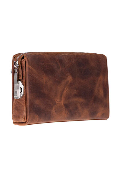 BloominBag Forte Wrist Heritage Saddle Unisex Kilitli Clutch Çanta