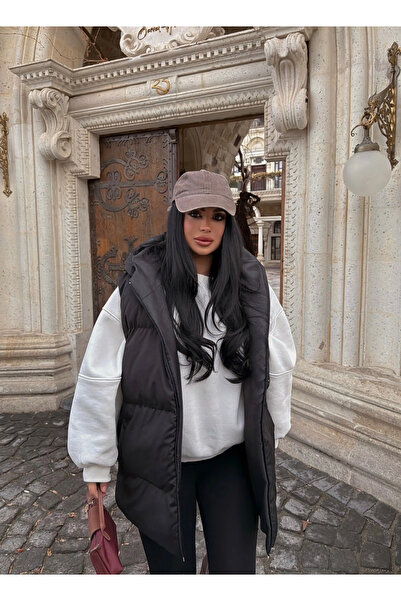 kırmızı butiks Φουσκωτό γιλέκο με φερμουάρ