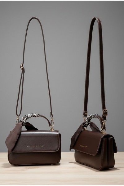 Dammet Collection DAMMET Suni deri İki Bölme Kadın El & Omuz Çanta