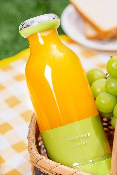 ozbience Renkli 300ml Taşınabilir Şarjlı Meyve Karıştırıcı, Mini Smoothie Ble...