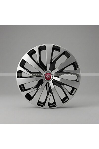 JANT FİAT Linea Uyumlu JantKapağı - 15 İnç - 1 Takım (4 adet) - Çelik görünüm...