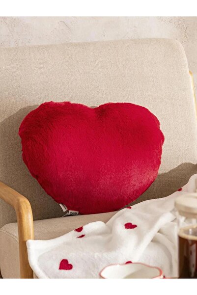 LC Waikiki Heart Figured Plush Throw Pillow 40 cm (S6)