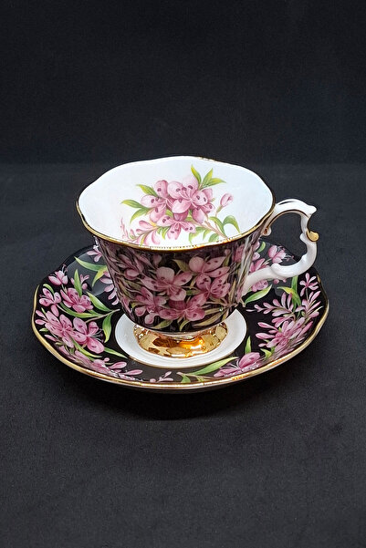 Royal Albert Vintage Provincial Flowers Earring Flower Figured Tea Cup 2 Piec...