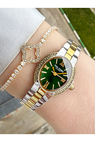 Tom Jones Oval Case Women's Wristwatch and Bracelet