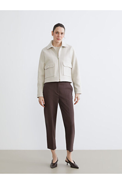 LC Waikiki Shirt Collar Women's Cashmere Jacket