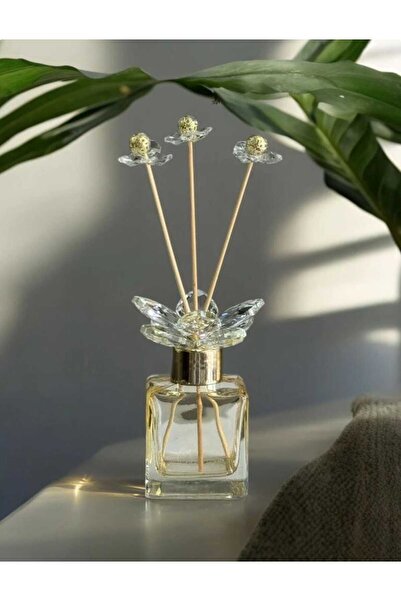 Home Dekoratif Kristal Cam Oda Koku Şişesi Şeffaf Sade-sarı-mavi-füme