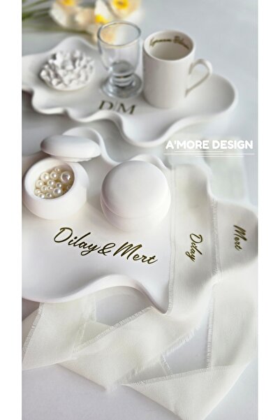 AmoreDesign Nişan Tepsi Seti, Söz Tepsisi, Damat Tepsisi, El Yapımı Kişiye Öz...