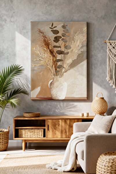 ART NEST DEKOR YAĞLI BOYA VAZO CANVAS TABLO