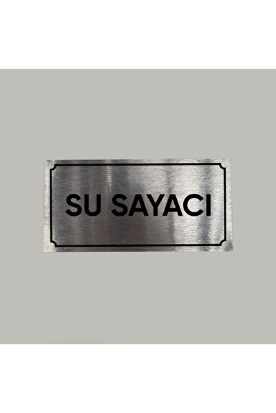 CRF Aluminyum Levha Su Sayacı Yazılı Arkası Yapışkanlı 10X20 CM
