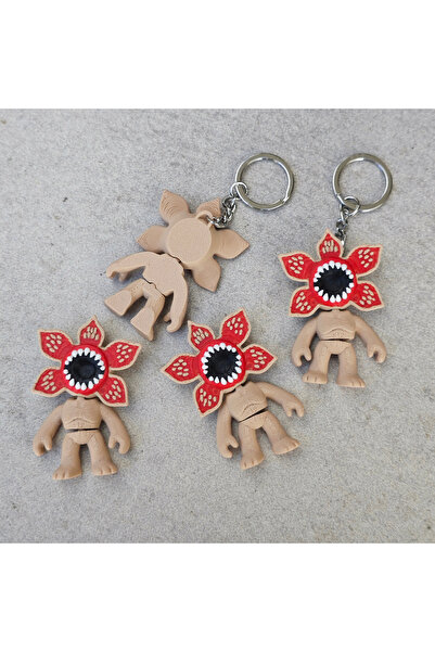 rafsen سلسلة مفاتيح على شكل شخصية ديموغورجون من مسلسل سترينجر ثينجز