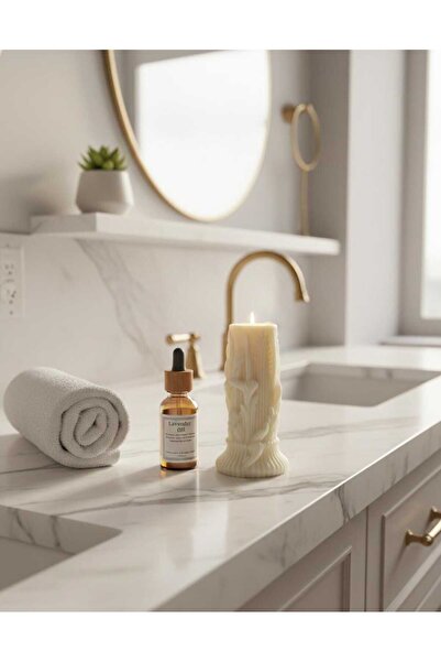 TrendekorArt El Yapımı Dekoratif Heykel Mum 2'li Set (Yükseklik:10cm)