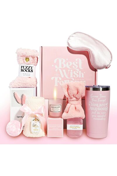 Supreouts هدايا عيد ميلاد للنساء، هدايا للعناية الذاتية، مجموعة سلة هدايا سبا...