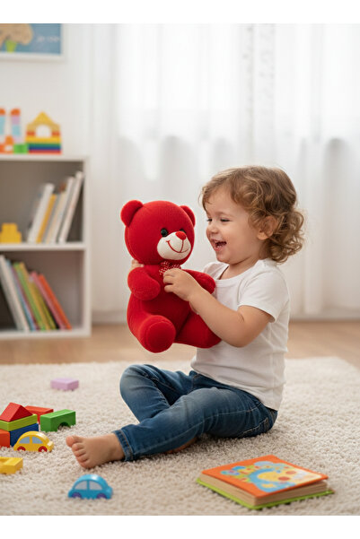 Velura Sevimli Peluş Ayıcık 25cm Papyonlu Uyku Arkadaşı