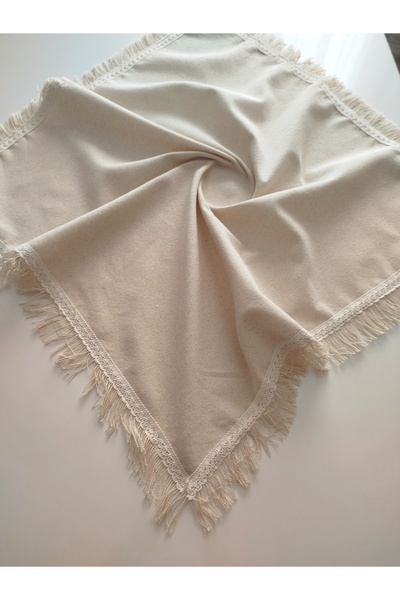 denizli hatırası Cendere Fringed 100% Cotton Natural Linen Fabric with Vintag...