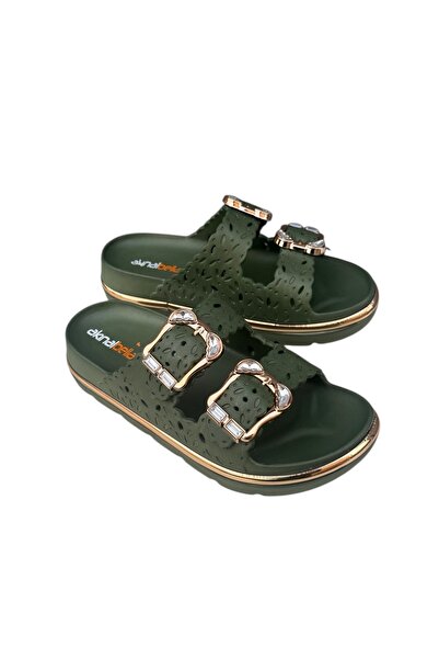 AkınalBella kadıb papuci de zi cu zi pentru plajă și piscină, cu cataramă dub...