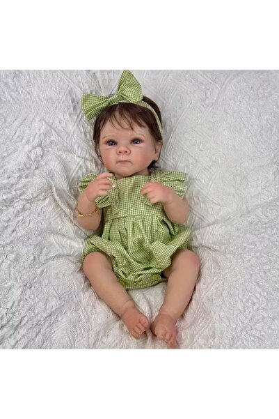 LunaDefano 48 cm Reborn Bebek | Tam Vinil Gövdeli Gerçekçi Oyuncak Bebek | El...