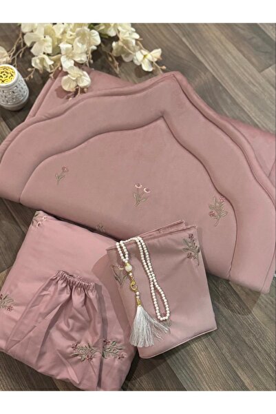 STAYILK DRESSES Serenity prayer set, pink, with a pleated sheet