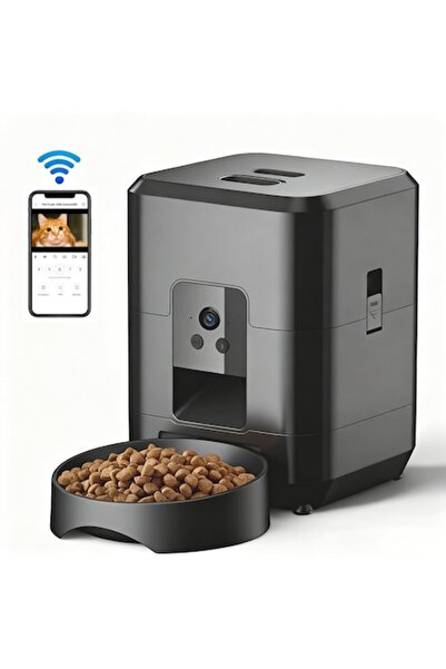AMYMAT Hrănitor automat inteligent pentru animale de companie de 2 litri cu c...