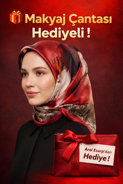 Levidor 90X90 Silk-Look Burgundy Colored Crystal Scarf – Non-Slip Twill Styli...