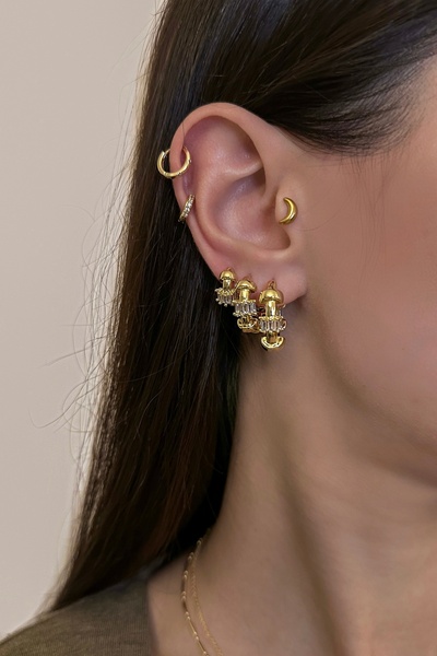 Okko Store Baget Stones 3-Piece Earrings