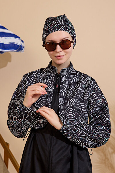 GAVLİA Women's Hijab Swimsuit 3-Piece Set - Full Coverage with Zipper..