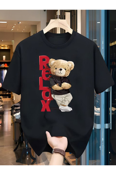 GHZAL Home Collection Unisex men's/women's bear custom print oversized cotton...