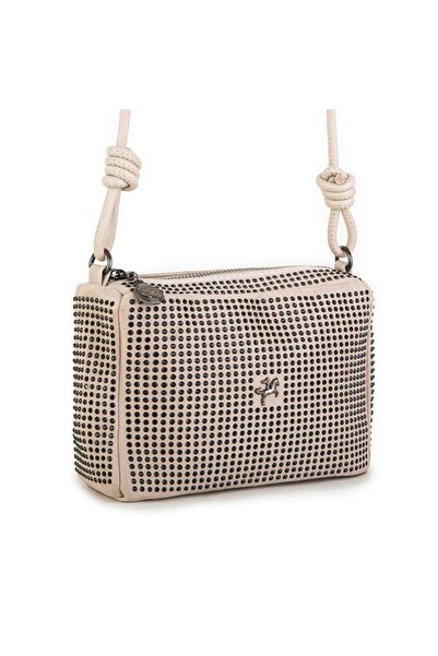 Sargınlar Geantă Nas pentru femei, tip crossbody, culoare nisipiu cu accente ...