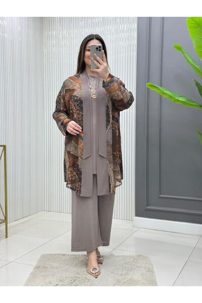 Modam Bella Large Size Necklace Double Placket Triple Set