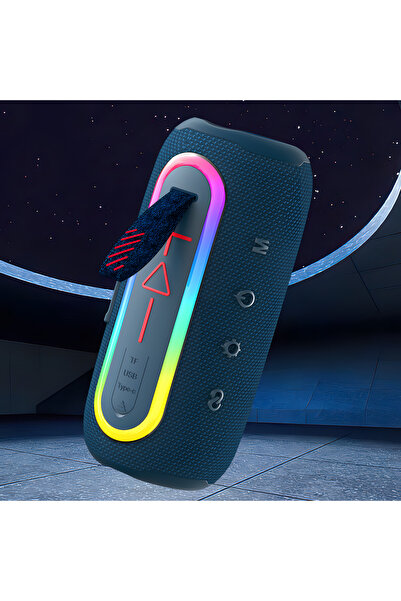 idragon FLIP 6 MAX Mavi Bluetooth Hoparlör | RGB Işıklı, FM Radyo, IPX6 Suya ...