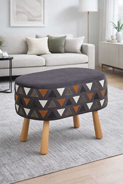 PUFMANYA DEFNE PUNCH NAKIŞLI DOĞAL GÜRGEN AYKLI 58 CM X 38 CM ÇOK AMAÇLI OVAL...