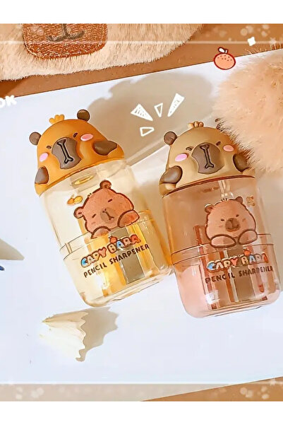 ÖZ OFİS Capybara Kapibara Hazneli Figürlü Kalemtıraş Tekli