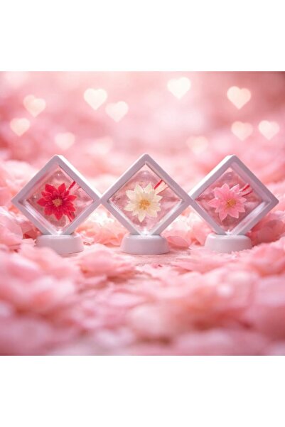 victiny Set of 3 Flowers Martisoare from Scented Soap and Frozen Flowers VICT...