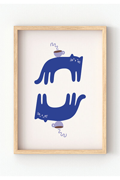 MIOVI WORKS Cat Themed Coffee Table | Çerçeveli Kedi & Minimal Coffee Mutfak ...