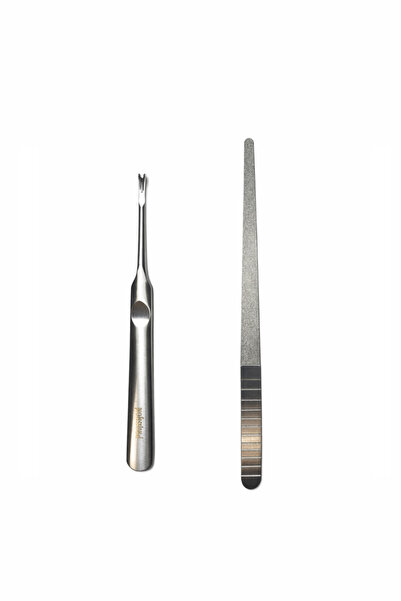 OEM Set profesional manichiură – instrument îndepărtare cuticule + pilă metal...