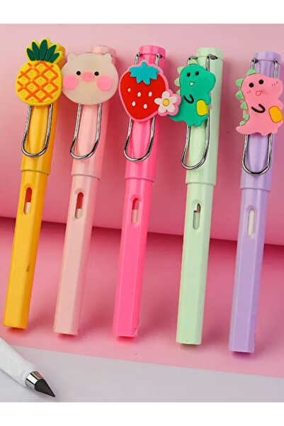 ÖZ OFİS Bitmeyen Sonsuz Figürlü Silgili Kalem Mürekkepsiz Yazı Çizim Eskiz Bo...