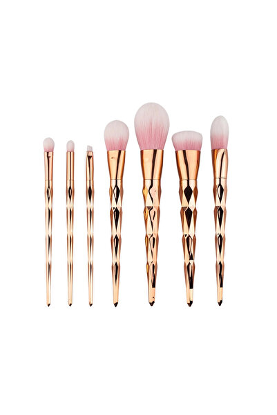 EMESZON Σετ 7 πινέλων Rainbow με διαμάντια, ροζ χρυσό, EMESZON, για επαγγελμα...