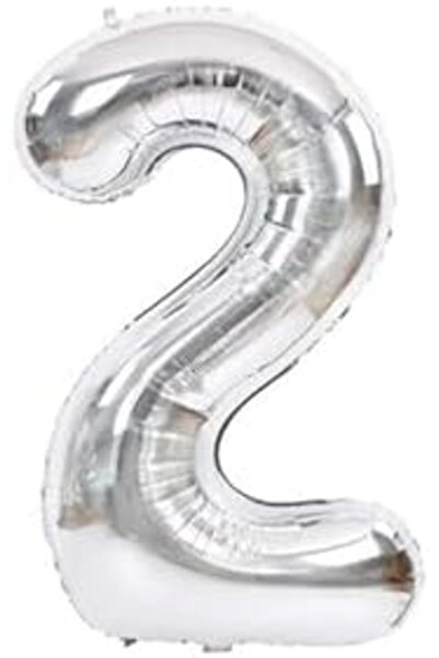Nacario Nrcrioshop 2 Number Foil Silver Balloon Small 35 cm 1201248