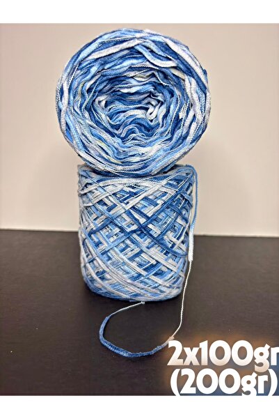 Ana&Kuzusu İplik Plava gradijentna magija Somot pređa za pletenje 200g