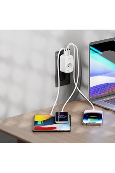 Nacario Nrcrioshop Surge Protected Socket 1X Socket, 2X Type-C, 1X USB Port O...
