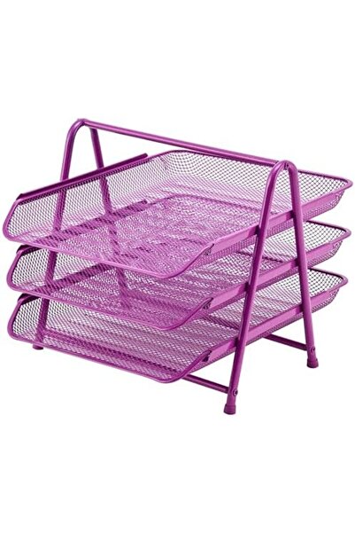 Nacario مجموعة رفوف المستندات من نركريوشوب مكونة من 3 قطع باللون الأرجواني 12...